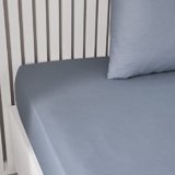 TODAY Essential – Lenzuolo con angoli, 140 x 190 cm, 2 persone, 100% cotone, tinta unita, denim