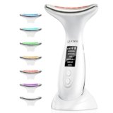 Massaggiatore Elettrico Viso Antirughe Lifting: Face Massager con 6 Modalità 7 Colori LED EMS Microcorrente Massaggio – Dispositivo Bellezza 45 ℃ Terapia Della Luce Per Rassodante Facial Collo e Mento