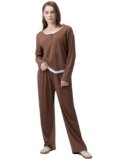 Tmeefee 2 Pieces Lounge Sets for Women: Comfiest Airport Outfits for Womens Two Piece Warm Pajamas Pjs Loungewear Long Sleeve Pants Sweat Suits Matching Sets Casual Travel Workout Fall Winter