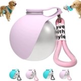 borraccia per cani,borraccia cane,dispenser di acqua portatile,bottiglia d’acqua portatile da 285 ml per cani,Cane Bottiglia Da Viaggio A Prova Di Perdita Per L’aperto A Piedi Cuccioli Ess(B)