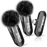 SYNCO Microfono Lavalier Wireless per iPhone 17/16/15 Pro Max/Android, Riduzione Intelligente del Rumore, P2XT Microfonos Wireless USB-C per Tiktok, YouTube, Streaming, Vlog Dispositivi di Type-C