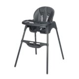 Bebeconfort Meely Plus Seggiolone Pappa 2 in 1, 6 mesi-3 anni, Seggiolone Evolutivo convertibile in Seggiolina per Bambini, Reclinabile 2 Posizioni, Leggero (4 kg), Cuscini imbottiti, Tinted Graphite