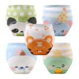 Aolso Cotone Mutandine di Apprendimento per Bambino,5PCS Pantaloni da Vasino,Pannolini Lavabili Riutilizzabile Copripannolino Neonato,Pannolini-Narvalo 110