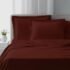 domus&trend – Completo Letto Matrimoniale KingSize con Lenzuola Matrimoniali Cotone Percalle 270×300 + 1 Lenzuolo con Angoli Coprimaterasso Sotto 200x200x30 + 2 Federe Cuscino Letto 50×80 (Rosso)