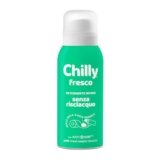 Chilly Senza Risciacquo, Detergente Intimo Senza Risciacquo Fresco, Da usare sulla Carta Igienica, Formula in Mousse a pH5, Arricchito con mentolo naturale, Con Anti-Odor, Clinicamente Testato – 100ml