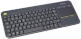 Logitech K400 Plus Tastiera Wireless Touch TV, Facili Controlli Multimediali e Touchpad Integrato, Layout ‎Francese AZERTY – Nero