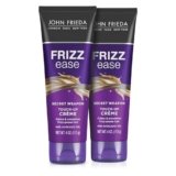John Frieda Frizz Ease Secret Weapon Touch-Up Crème, Smoothing Cream for Flyaways, Frizz-Free & Split Ends, Infused with Avocado Oil to Seal in Moisture and Eliminate Flyaways, 4 Oz, Pack of 2