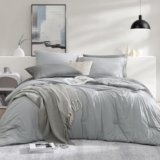 WRENSONGE Twin Comforter Set- 5 Pieces Light Grey Bed in a Bag, All Season Twin XL Bedding Sets with 1 Fitted Sheet, 1 Flat Sheet, 1 Pillow Sham and 1 Pillowcase
