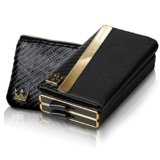 MAGGIORE LUXURY Portafogli Unisex Portacarte Doppio Fino a 12 Card Vera Pelle Per Uomo e Donna Protezione Rfid Anticlonazione Qualità Italiana Portamonete Omaggio Double Gold Wallet Milano