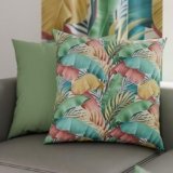PETTI Artigiani Italiani – Coppia di Federe Cuscino 45×45 cm in Microfibra, Cuscini Arredo Camera da Letto, Divano, Salotto, Set 2 Fodere Copricuscino, Federa Tropical Multicolor, 100% Made in Italy