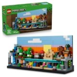LEGO Minecraft Mini-Biomi Giocattolo – Decorazione Fai da Te in Miniatura per la Stanza da Gaming – Puzzle 3D con 5 Microfigure – Regalo per Gamer, Bambini, Bambine e Adolescenti da 12 Anni – 21589