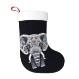 Xzyopcwx Animal-Elephant Christmas Stockings Fireplace Hanging Xmas Stockings,Christmas Decorations for Family Holiday Xmas Party Decor