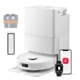 roborock QV 35S Set Robot Aspirapolvere, 10.000Pa, Antigroviglio, Panno Sollevabile, Autolavaggio, Asciugatura ad Aria, Stazione Tutto in Uno, Evitare Ostacoli, Strategie Pulizia dei Tappeti, Bianco