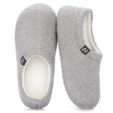 RockDove Pantofola da Donna in Pile Teddy con Schiena Chiusa per Interni, 38/39 EU, Grigio chiaro
