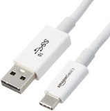 Amazon Basics Cavo di ricarica rapida adattatore da USB-C a USB-A 3.1 Gen 2, alta velocità 10 Gbps, certificato USB-IF, per Apple iPhone 16/15, iPad, Samsung Galaxy, tablet, laptop, 0.9 m, bianco