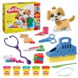 Play-Doh Care ‘n Carry Vet Playset for Kids 3 Years and Up with Toy Dog, Storage, 10 Tools, and 5 Modeling Compound Colors, Non-Toxic