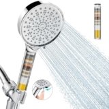 Cobbe Filtered Shower Head with Handheld, High Pressure 6 Spray Mode Showerhead with Filters, Water Softener Filters Beads for Hard Water – Remove Chlorine – Reduces Dry Itchy Skin, Chrome