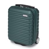 WITTCHEN valigia da viaggio piccola da cabina bagaglio a mano a rotelle guscio duro in ABS con 2 ruote standard maniglia telescopica Groove Line valigia piccola verde Ryanair/ITA Airways/easyJet