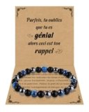 Cheerslife Bracciale Uomo Bracciale Pietre Naturali Braccialetto Uomo Regalo Fidanzato