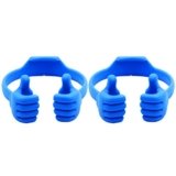 Honsky Cell Phone Stand Holder 2-Pack,Thumbs Up Lazy Phone Stand,Universal Adjustable Flexible Dock for All Phones & Tablets,Cute Stocking Stuffer Gift for Teen Girls,Blue