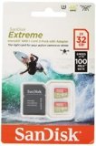 SanDisk Extreme 32 GB microSDhC Memory Card for Action Cameras and Drones with A1 App Performance up to 100 MB/s, Class 10, U3, V30 – Twin Pack