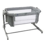 Chicco Next2Me Magic Evo, Culla Neonato Fianco Letto, con Modalità Dondolo, Spondina Apribile, 11 Livelli di Altezza, Altezza Regolabile, 4 Ruote, Materasso e Borsa da Viaggio Inclusi, Grigio Scuro