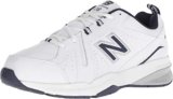 New Balance Men’s 608 V5 Casual Comfort Cross Trainer, White/Navy, 10.5 Wide