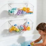 UNIKON Bath Toy Storage Holder Bathtub Toy Organizer, Large Capacity Shower Caddy for Bathroom, Clear Wave, 2 Pack