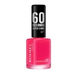 Rimmel 60 Seconds Super Shine Smalto, Smalto asciugatura rapida, Colore vibrante, A lunga tenuta, 8 ml, 300 Glaston Berry