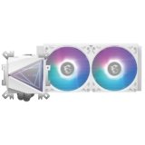 MSI MAG CORELIQUID I240 WHITE AIO CPU Liquid Cooler – Blocco ARGB, Ventole LDB, Water block a doppia camera, Radiatore a flusso separato, Supporto Mystic Light, compatibile con Intel e AMD