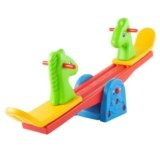 HEY! PLAY! Teeter Totter – See Saw for Backyard or Playroom with Easy-Grip Handles – Indoor or Outdoor Play Equipment for Toddlers