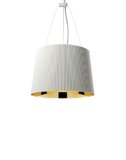 Kartell Gè Lampada a Sospensione, Bianco/Oro, Metallizzato