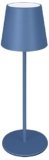 MAJESTIC AGATA – Lampada da tavolo LED senza fili ricaricabile, Lunga durata, Dimmer Touch, Luce Calda-Naturale-Fredda, per interni ed esterni IP54, H37cm, BLU PASTELLO