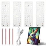 4PCS CMYK Lithophane LED Backlight Board Kit, Kit di retroilluminazione a LED Compatible with Bambulab A1/A1 mini/P1P/P1S/X1C/X1E Stampante 3D per Scheda Luminosa del Modello Fotografico Stampato 3D