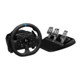 Logitech G G923 volante da corsa e pedali con ritorno di forza TRUEFORCE fino a 1000 Hz, design di guida reattivo, controllo con doppia frizione e rivestimento del volante per PS5, PS4, PC e Mac -Nero