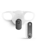 Arlo Floodlight 2K + Videocitofono HD, Allarme Casa Senza Fili, Faretto LED Esterno, Luce LED, Faretto Con Sensore Di Movimento, Visione Notturna, Prova gratuita di Arlo Secure, 2 telecamere