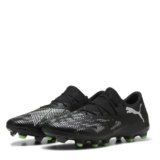 Puma Future 8 Match Low FG/AG – Scarpe da Calcio Unisex, Puma Black-Puma Silver-Fluo Green,
