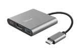 Trust Dalyx 3-in-1 Adattatore USB-C multiporta 3-in-1, Porta HDMI per collegare un monitor o la TV, HDR e HDMI 1.4 (4K 30Hz), Porta USB-C PD per ricaricare il laptop, PC/Laptop/Macbook/Chromebook