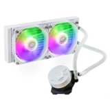 Cooler Master MasterLiquid 240L Core ARGB CPU Liquid Cooler – Dual Chamber Gen S Pump, Superior Radiator and 120 mm ARGB Fans, LGA 1700 and AM5 Brackets – White