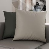PETTI Artigiani Italiani – Coppia di Federe Cuscino 80×80 cm in Microfibra, Cuscini Arredo Camera da Letto, Divano, Set 2 Fodere Copricuscino, Federa Double Face Grigio Chiaro e Scuro