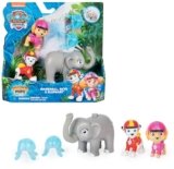 PAW Patrol Jungle Pups, Set personaggi di Marshall, Skye ed elefante, personaggi con lanciamissili, giocattoli per bambini e bambine da 3 anni in su