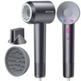 DMTIVMG Asciugacapelli Ionico 1600W Phon Capelli Professionale 500 Milioni Ioni Negativi 50 dB 12 Modalità 4 Temperature 3 Velocità del Vento 160000 RPM Motore Senza Spazzole 2 Accessori Magnetici