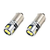 SageSunny 2PCS BA9S 53 T4W Lampadina LED 12V 5SMD 3030 Chip bianco per auto Mappa luce Indicatore di direzione laterale Indicatore di direzione Luce retromarcia Luce targa
