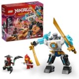 LEGO NINJAGO Zane’s Battle Suit Mech Ninja Toy – Building Toy for Pretend Play for Kids, Boys and Girls, Ages 6+ – with 3 Minifigures – Gift Idea for Birthdays – 71827