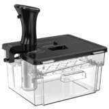 Sous Vide Contenitore con Coperchio Contenitore Sous Vide con Rastrelliera 11L per Roner Compatibile Tutte Marche Multifunzione Trasparente Policarbonato Senza BPA