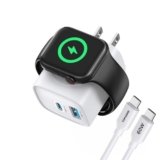 TOPADRE Caricabatterie USB C 20 W 3 in 1 per iWatch Ultra/SE/10/9/8/7/6, iPhone 16/16 Pro/15