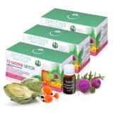Armores Natura Integratori Alimentari, 10 Giorni Detox, Integratore Depurativo e Drenante per la Normale Funzione Epatica, a Base di Estratti Vegetali e Colina, Vegano, 3 Pack da 10 Flaconcini