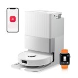 roborock Qrevo Edge S5A Robot Aspirapolvere e Lavapavimenti 18.500 Pa, zero grovigli, spazzola principale DuoDivide, spazzola laterale FlexiArm e Mocio, lavaggio ad acqua calda e autopulizia (Bianco)
