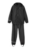 NAME IT Nkndry Rain Set Noos, Set Pioggia Unisex – Bimbi 0-24, Nero (Black), 80