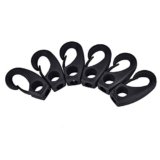 Dilwe 6 pz Kayak Ancoraggio,Multi Purpose Durevole Ad Alta Resistenza Clip Nylon Nero Gancio di Ancoraggio per Kayak Canoa Bungee